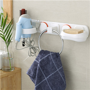 Wall mounted bathroom organizer with towel ring 033